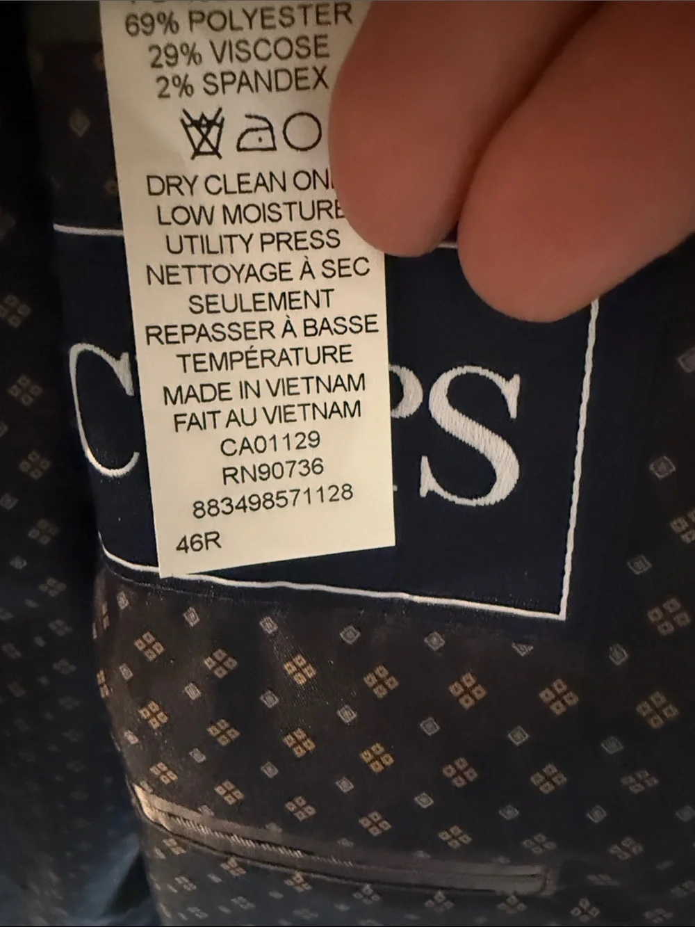 CHAPS Men's Gray Single-Breasted Blazer
